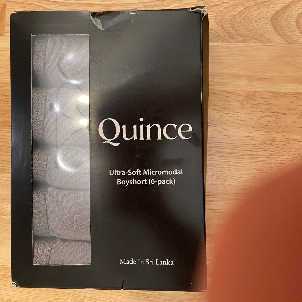 Brand new, unworn Quince micromodal boyshorts, size S